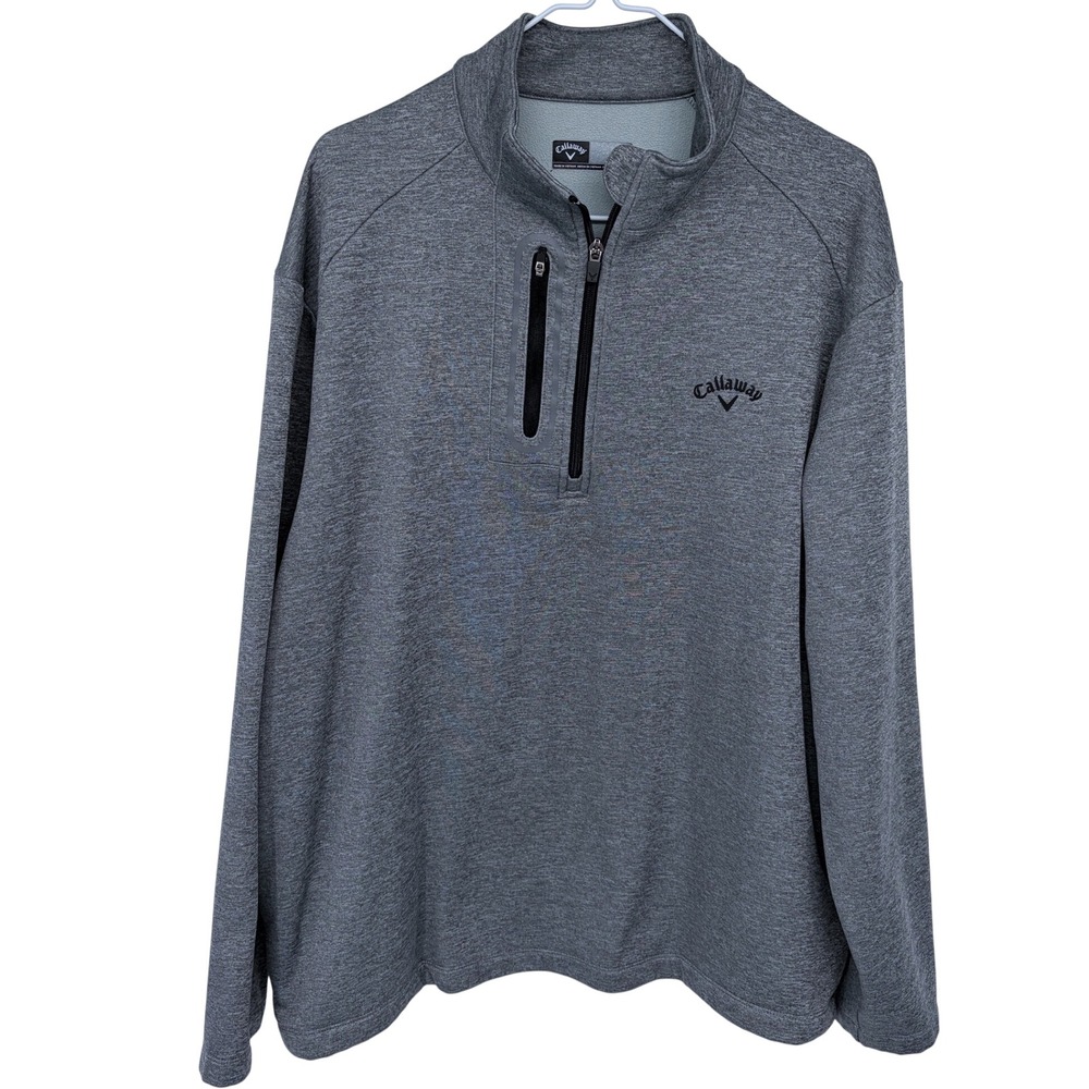 Gray Callaway Golf 1/4 Zip Sweatshirt XL Men's Golfing Performance‎ Pullover